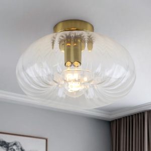Lampada da soffitto trasparente retrò, Diane