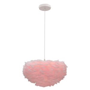 Lampada a sospensione rosa in tessuto, Suzie