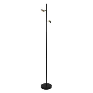 Lampada da terra senza paralume nera in alluminio, Rika