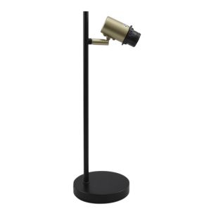 Lampada da tavolo senza paralume nera in alluminio, Rika