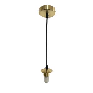 Lampada a sospensione senza paralume dorata metallo, Aafje, IP44
