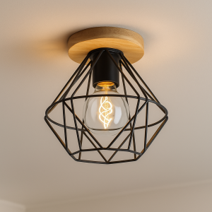 Plafoniera in legno marrone, Jochem
