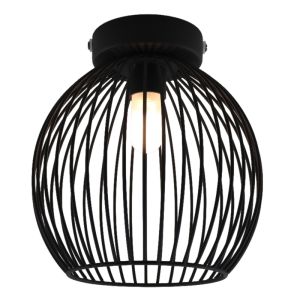 Lampada da soffitto da bagno nera industriale, Wiro, IP44