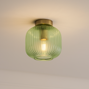 Lampada da soffitto verde retrò, Charlois