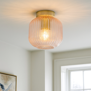 Lampada da soffitto rosa retrò, Charlois