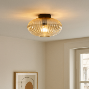 Plafoniera ambrata design, Charlois