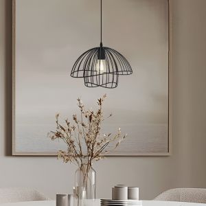 Lampada a sospensione nera moderna, Jolien
