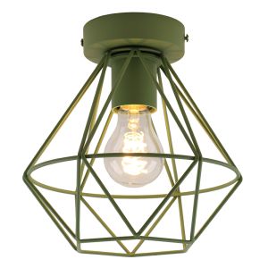 Lampada da soffitto verde industriale, Jochem