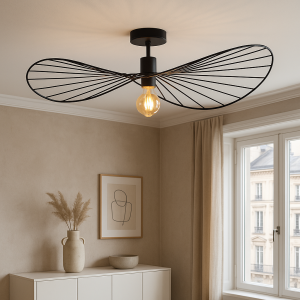 Lampada da soffitto nera moderna, Jolinda