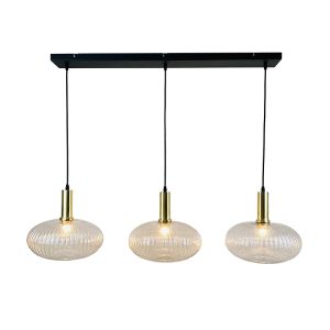 Lampada a sospensione trasparente retrò, Charlois