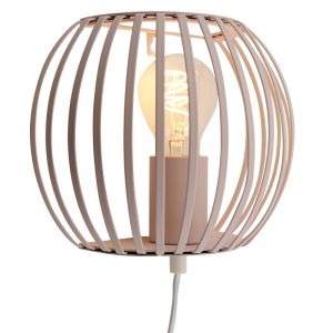 Applique da parete beige industriale, Lieve, con interruttore