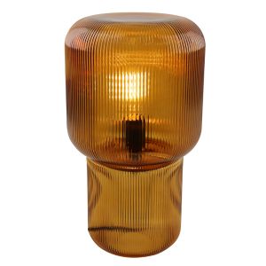 Lampada da tavolo marrone design, Chelsea, con interruttore