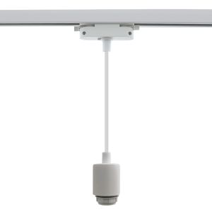 Binario faretto monofasico bianco in plastica,