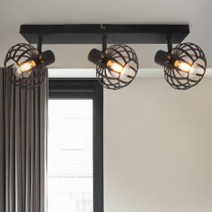 Faretto da soffitto nero industriale, Lieve