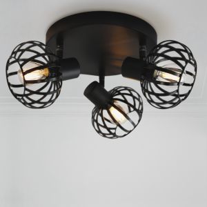 Faretto da soffitto nero industriale, Lieve
