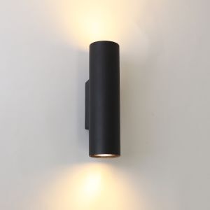 Lampada da parete up down nera moderna, Nadi