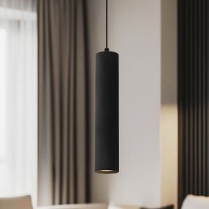 Lampada a sospensione nera moderna, Nadi