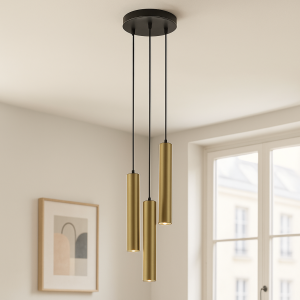 Lampada a sospensione in ottone moderna, Nadi