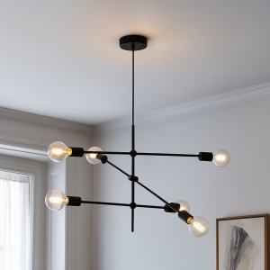 Lampada a sospensione nera moderna, Nica