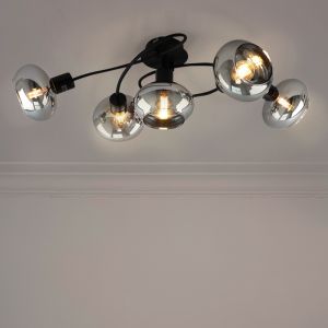 Lampada da soffitto nera design, Skip