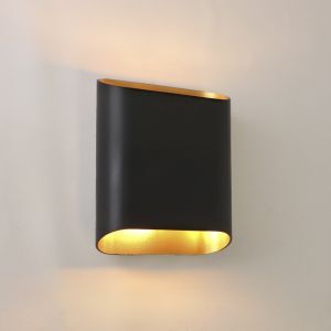 Lampada da parete up down nera moderna, Bouke