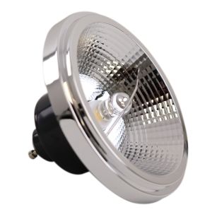 Olucia lampadina LED GU10 (AR111) regolabile Clint, nero, 6W, dim to warm