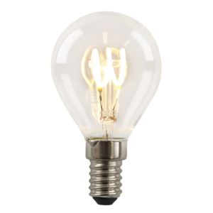 Olucia lampadina a filamento LED E14 regolabile Tuelo, P45, 4W, 2700K
