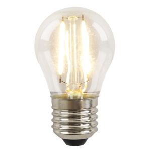 Olucia lampadina a filamento LED E27 regolabile Melchis, P45, 2W, 2700K