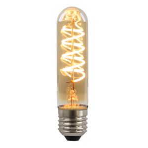 Olucia lampadina tubolare LED E27 regolabile Damien, ambra, 4W, 2200K