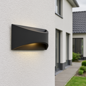 Lampada da esterno nera moderna, Thuy, 6W, 3000K LED, IP65