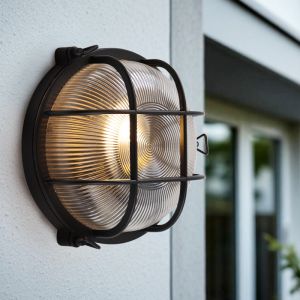 Lampada da esterno nera industriale, Juanita, IP44