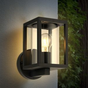 Lampada da esterno nera moderna, Amalie, IP54