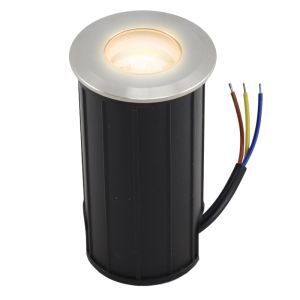 Faretto da esterno a pavimento cromato in alluminio, Catamarca, 12V, 3W, 3000K LED, IP68