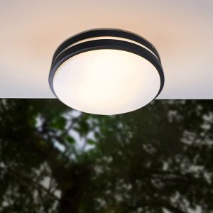 Lampada da esterno nera in plastica, James, IP44