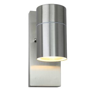 Applique da esterno con sensore crepuscolare argenta moderna, Pedro, IP44
