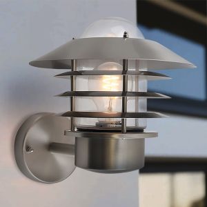 Lampada da esterno argenta in acciaio inossidabile, Felice, IP44