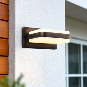 Lampada da esterno nera moderna, Sita, 12W, 3000K LED, IP44