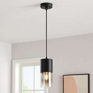 Lampada a sospensione nera moderna, Huy