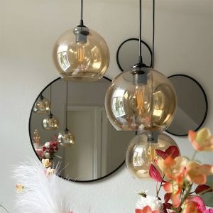 Lampada a sospensione ambrata design, Giada