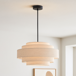 Lampada a sospensione beige moderna, Timmy
