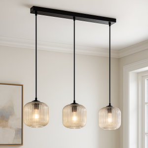 Lampada a sospensione ambrata design, Charlois