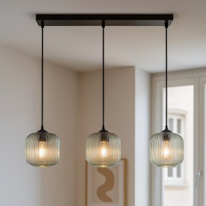 Lampada a sospensione verde design, Charlois