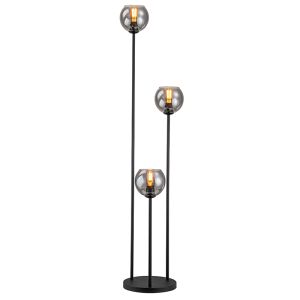 Lampada da terra grigia design, Giada, con interruttore