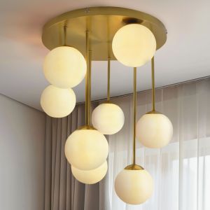 Lampada da soffitto in ottone design, Stacy