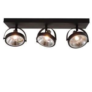 Lampada da soffitto nera moderna, Morris