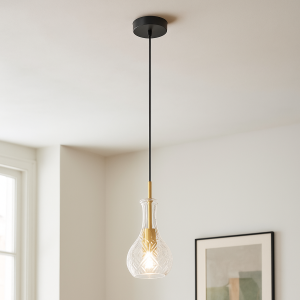 Lampada a sospensione trasparente design, Danny