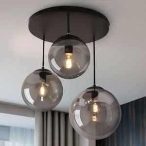 Lampada da soffitto nera design, Dolf