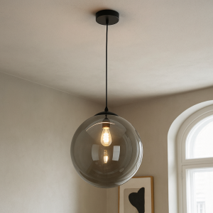 Lampada a sospensione nera design, Dolf