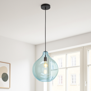 Lampada a sospensione blu design, Cees
