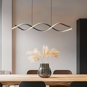 Lampada a sospensione nera design, Kuno, 45W, 3000K LED, dimmer in 3 fasi